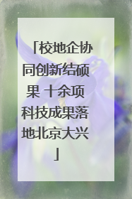 校地企协同创新结硕果 十余项科技成果落地北京大兴
