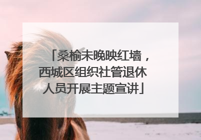 桑榆未晚映红墙，西城区组织社管退休人员开展主题宣讲