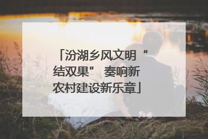 汾湖乡风文明“结双果” 奏响新农村建设新乐章