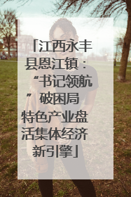 江西永丰县恩江镇：“书记领航”破困局 特色产业盘活集体经济新引擎