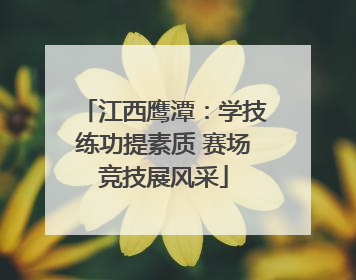 江西鹰潭：学技练功提素质 赛场竞技展风采