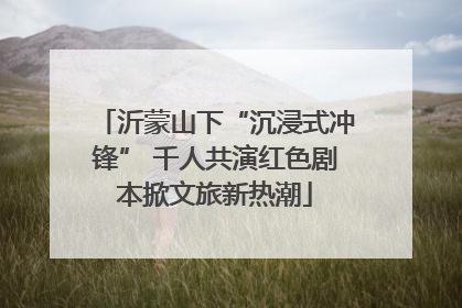 沂蒙山下“沉浸式冲锋” 千人共演红色剧本掀文旅新热潮