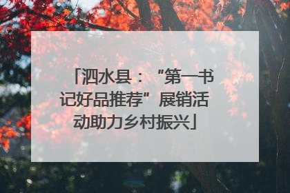 泗水县：“第一书记好品推荐”展销活动助力乡村振兴