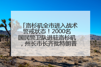 洛杉矶全市进入战术警戒状态！2000名国民警卫队进驻洛杉矶，州长市长齐批特朗普“制造混乱”