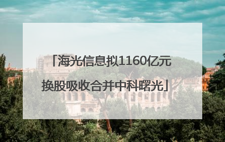 海光信息拟1160亿元换股吸收合并中科曙光