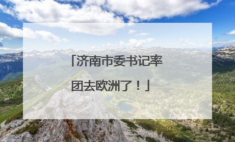 济南市委书记率团去欧洲了！