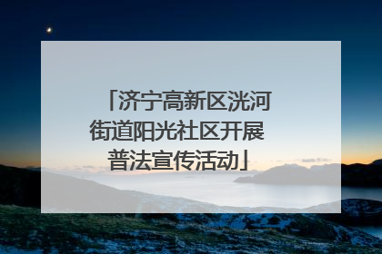 济宁高新区洸河街道阳光社区开展普法宣传活动
