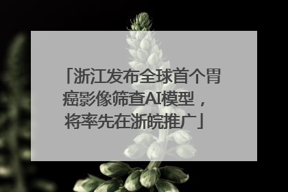 浙江发布全球首个胃癌影像筛查AI模型，将率先在浙皖推广