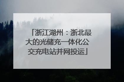 浙江湖州：浙北最大的光储充一体化公交充电站并网投运