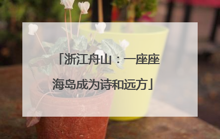 浙江舟山：一座座海岛成为诗和远方
