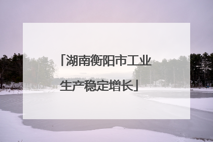 湖南衡阳市工业生产稳定增长