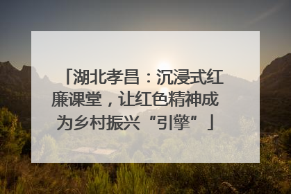 湖北孝昌：沉浸式红廉课堂，让红色精神成为乡村振兴“引擎”