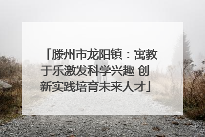 滕州市龙阳镇：寓教于乐激发科学兴趣 创新实践培育未来人才