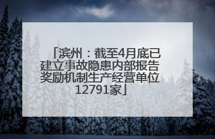 滨州：截至4月底已建立事故隐患内部报告奖励机制生产经营单位12791家