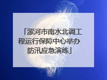 漯河市南水北调工程运行保障中心举办防汛应急演练