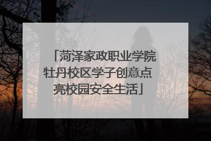菏泽家政职业学院牡丹校区学子创意点亮校园安全生活