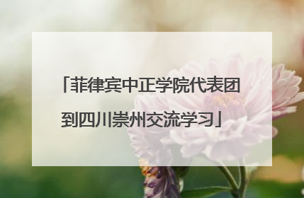 菲律宾中正学院代表团到四川崇州交流学习