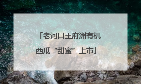 老河口王府洲有机西瓜“甜蜜”上市