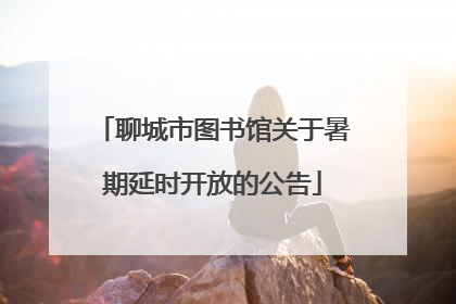 聊城市图书馆关于暑期延时开放的公告