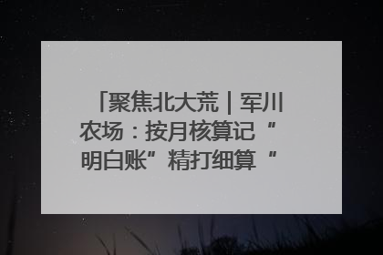 聚焦北大荒｜军川农场：按月核算记“明白账”精打细算“过紧日子”