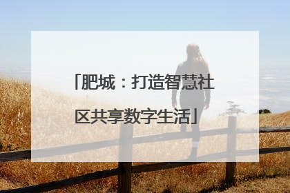 肥城：打造智慧社区共享数字生活