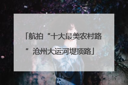 航拍“十大最美农村路”沧州大运河堤顶路