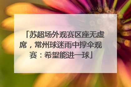 苏超场外观赛区座无虚席，常州球迷雨中撑伞观赛：希望能进一球
