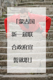 蒙古国新一届联合政府宣誓就职