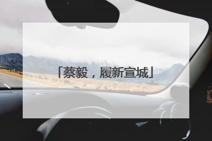 蔡毅，履新宣城