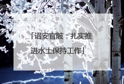 诏安官陂：扎实推进水土保持工作