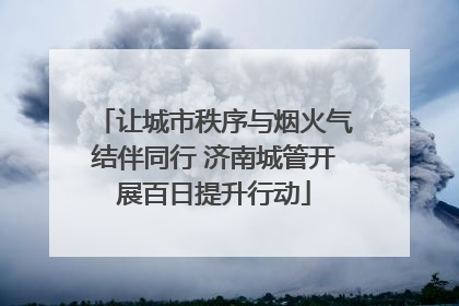 让城市秩序与烟火气结伴同行 济南城管开展百日提升行动