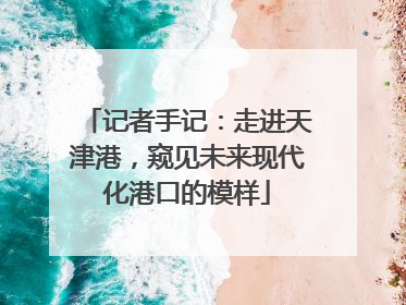 记者手记：走进天津港，窥见未来现代化港口的模样