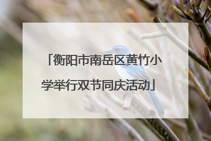 衡阳市南岳区黄竹小学举行双节同庆活动