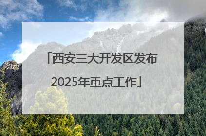 西安三大开发区发布2025年重点工作