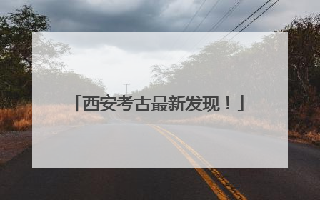 西安考古最新发现！