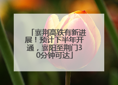 襄荆高铁有新进展！预计下半年开通，襄阳至荆门30分钟可达