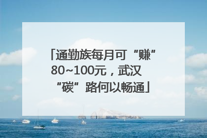 通勤族每月可“赚”80~100元，武汉“碳”路何以畅通