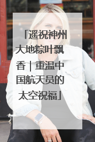 遥祝神州大地粽叶飘香｜重温中国航天员的太空祝福