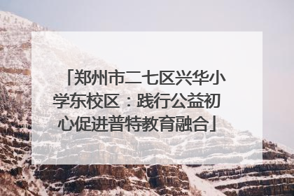 郑州市二七区兴华小学东校区：践行公益初心促进普特教育融合