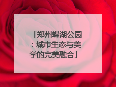 郑州蝶湖公园：城市生态与美学的完美融合