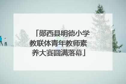 郧西县明德小学教联体青年教师素养大赛圆满落幕