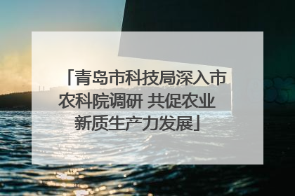 青岛市科技局深入市农科院调研 共促农业新质生产力发展