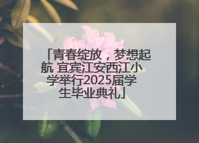 青春绽放，梦想起航 宜宾江安西江小学举行2025届学生毕业典礼