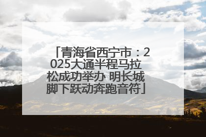 青海省西宁市：2025大通半程马拉松成功举办 明长城脚下跃动奔跑音符