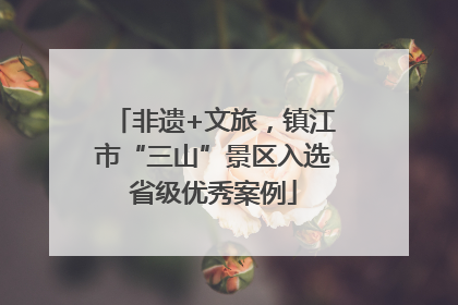 非遗+文旅，镇江市“三山”景区入选省级优秀案例