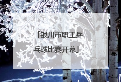 银川市职工乒乓球比赛开幕