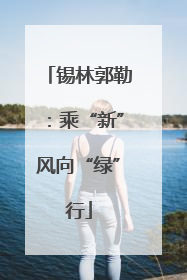 锡林郭勒：乘“新”风向“绿”行