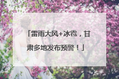 雷雨大风+冰雹，甘肃多地发布预警！