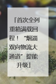首次全列重箱满载回程！“烟淄双向物流大通道”提能升级