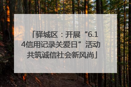 驿城区：开展“6.14信用记录关爱日”活动 共筑诚信社会新风尚